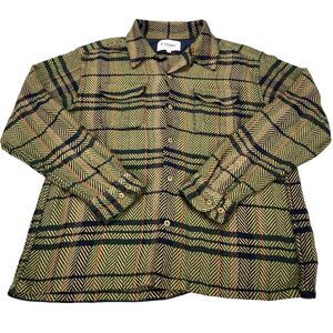 CORRIDOR New York Checked Cotton-Twill Shirt Mens Size XL Green